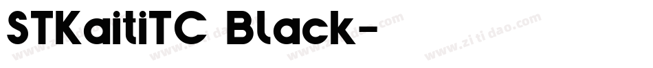 STKaitiTC Black字体转换